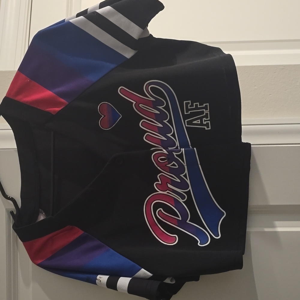Colorful 'Proud AF' Cropped Jersey